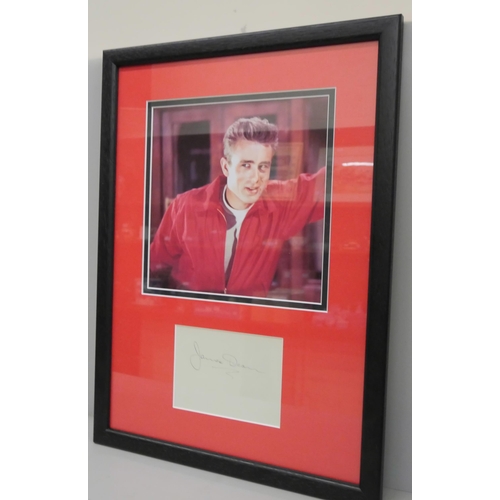 608 - James Dean, signed display, no CoA