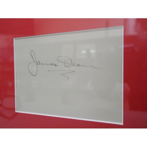 608 - James Dean, signed display, no CoA