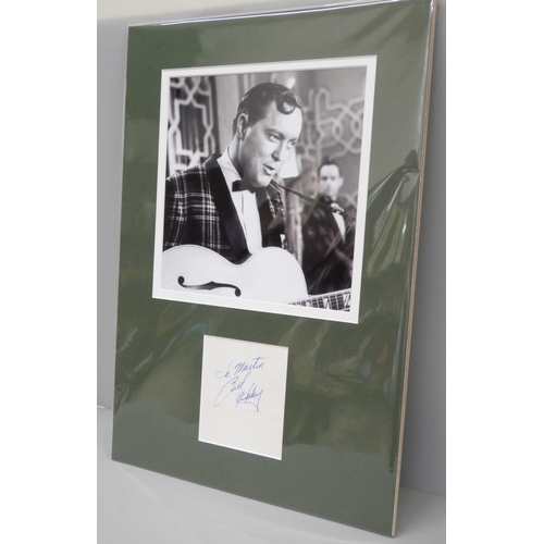 612 - Bill Haley, signed display, no CoA