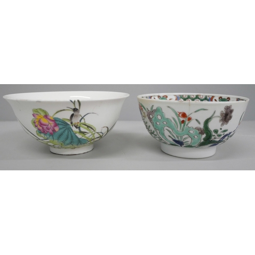 626 - Two Chinese bowls, both a/f