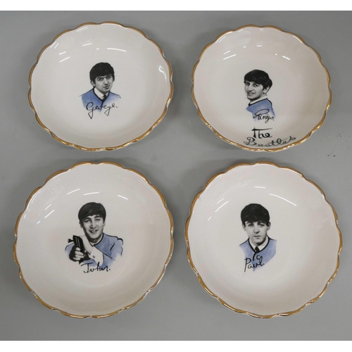 627 - The Beatles, four Washington Pottery candy dishes