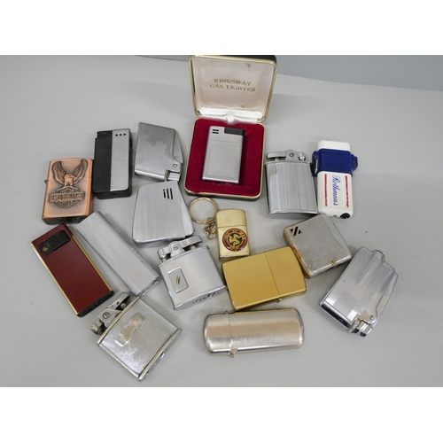 628 - Assorted lighters including Ronson (16)