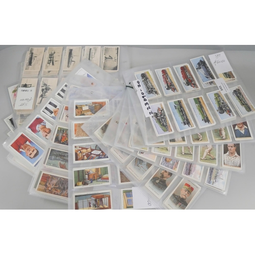 645 - Cigarette cards, twelve complete Wills sets, cricket 1928 & 2nd series, football, shipping, railway ... 