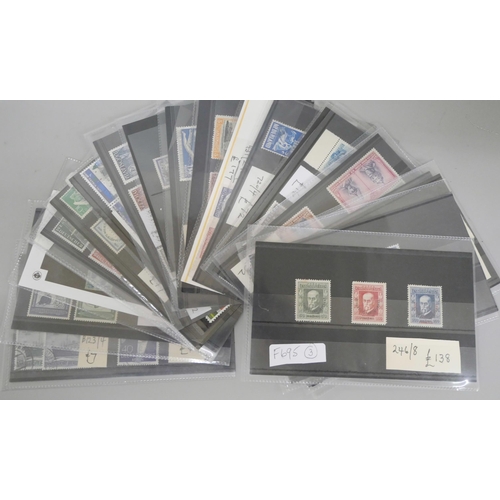 647 - Stamps; European stamps on 21 stock cards with a catalogue value of £2,500