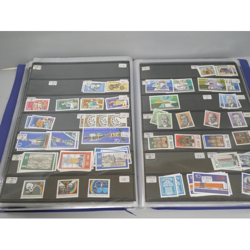 665 - Stamps; a large file of East Germany stamps and postal history