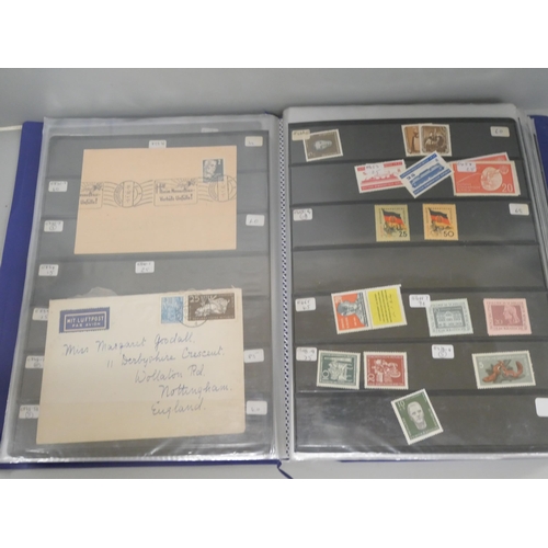 665 - Stamps; a large file of East Germany stamps and postal history