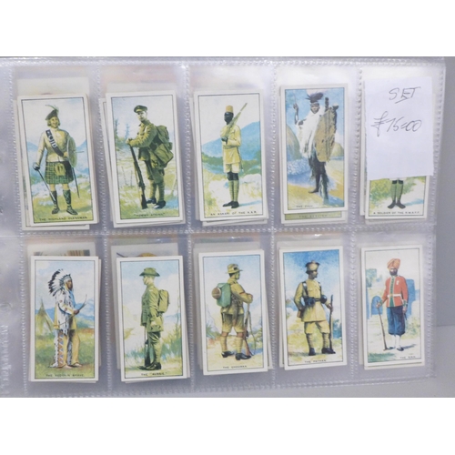 666 - A collection of cigarette cards including Gallahers, Churchman, Godfrey Phillips, complete and incom... 