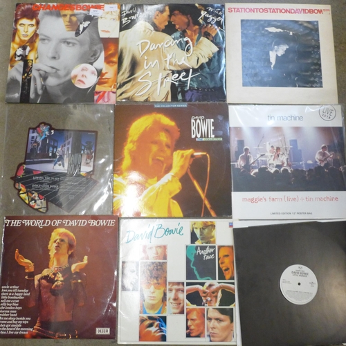 672 - Twelve David Bowie LP records and 12