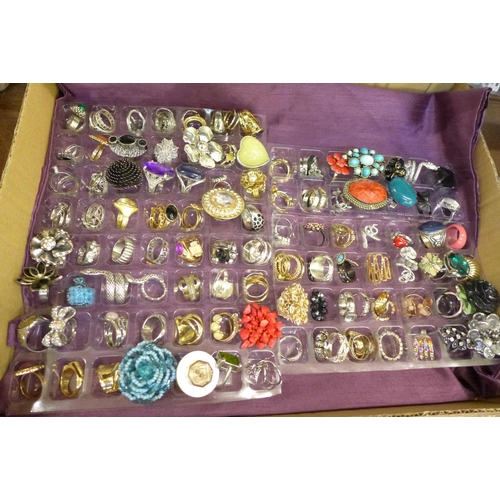 680 - Over 100 costume rings