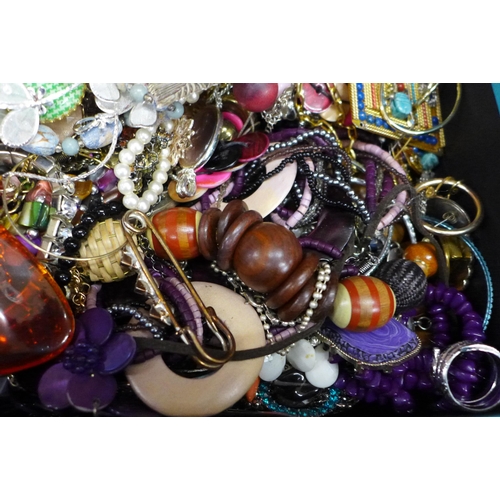 702 - A box of costume jewellery