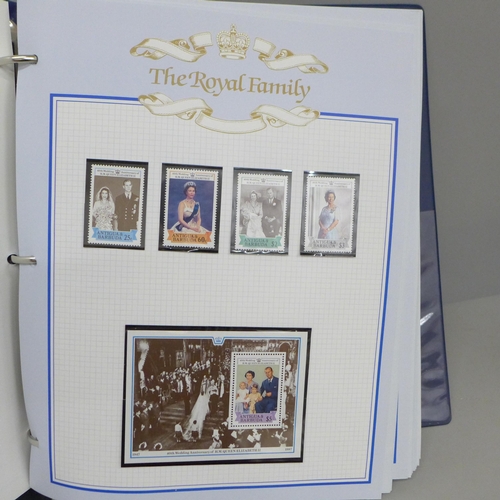 714 - The Royal Family, The Royal Wedding Anniversary Collection, postage stamps issues from countries of ... 