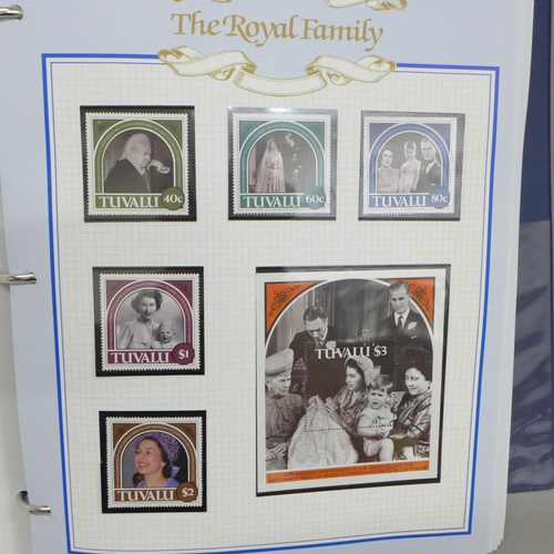 714 - The Royal Family, The Royal Wedding Anniversary Collection, postage stamps issues from countries of ... 