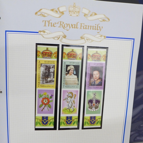 714 - The Royal Family, The Royal Wedding Anniversary Collection, postage stamps issues from countries of ... 