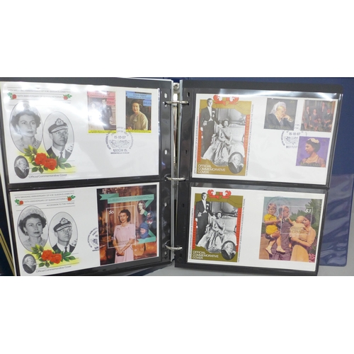 714 - The Royal Family, The Royal Wedding Anniversary Collection, postage stamps issues from countries of ... 