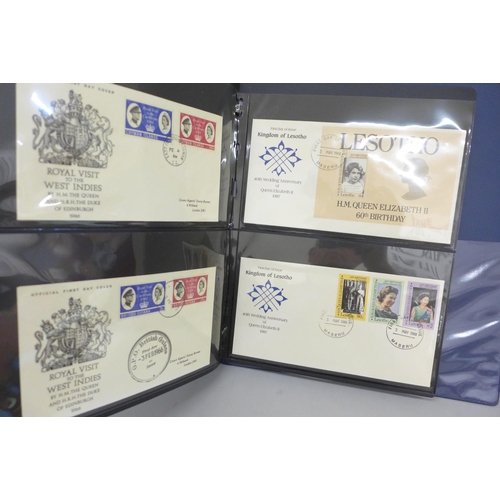 714 - The Royal Family, The Royal Wedding Anniversary Collection, postage stamps issues from countries of ... 