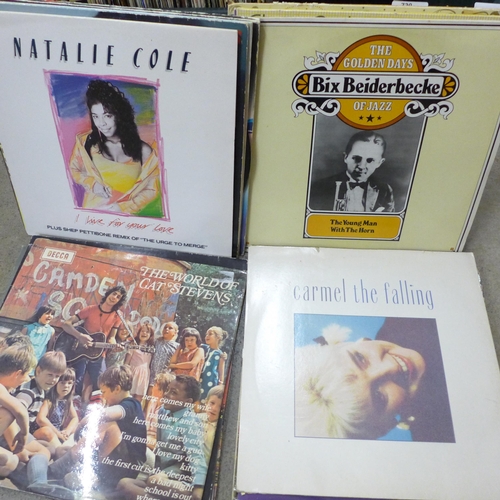 729 - A large collection or LP records, jazz, blues, rock and easy listening