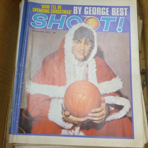 734 - A box of 1980s Shoot! magazines