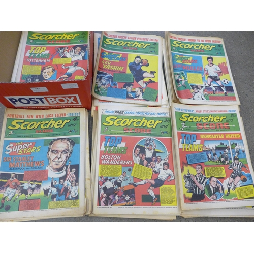 741 - A box of 1970s Scorcher and Score comics