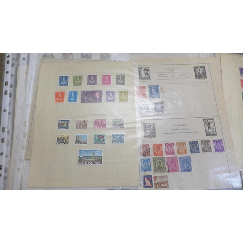 769 - A collection of stamp album pages, British Commonwealth and foreign