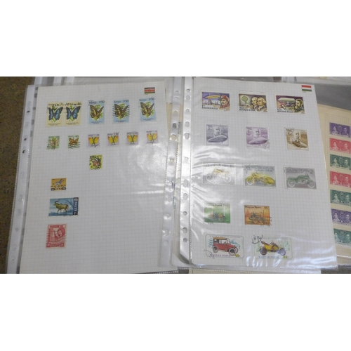 769 - A collection of stamp album pages, British Commonwealth and foreign