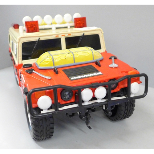 785 - A Tonka Hummer Emergency vehicle, working lights, siren, winch