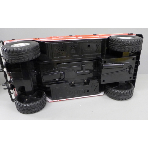 785 - A Tonka Hummer Emergency vehicle, working lights, siren, winch