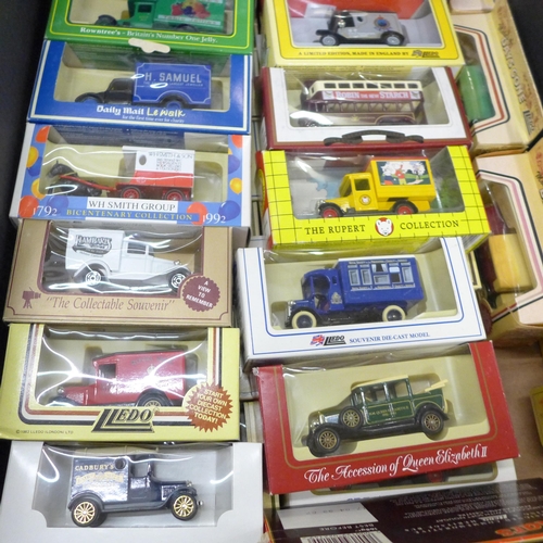 803 - A collection of Corgi, Matchbox and Lledo vehicles including anniversary sets for D-Day, Dambusters ... 