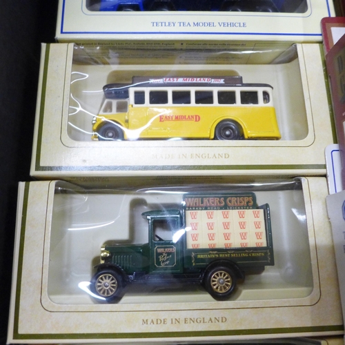 803 - A collection of Corgi, Matchbox and Lledo vehicles including anniversary sets for D-Day, Dambusters ... 