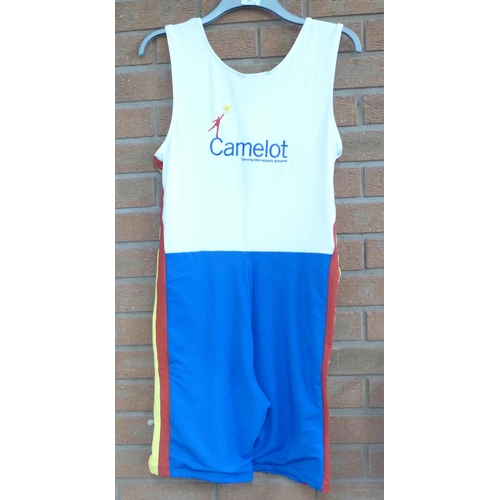 839 - Rowing; rowing suit, signed by Olympic Gold medalists Matthew Pinsent and James Cracknell, no CoA