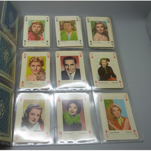 855 - Movie stars, Maple Leaf Gum 1953 and 1954, Monty Gum 1958 and Italian Kodak 1960s, various series of... 