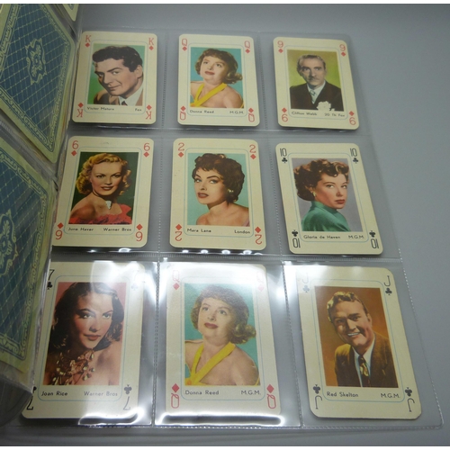 855 - Movie stars, Maple Leaf Gum 1953 and 1954, Monty Gum 1958 and Italian Kodak 1960s, various series of... 