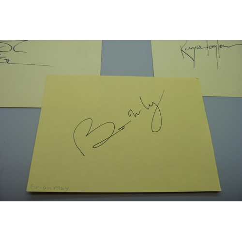 857 - Assorted autographs including Brian May