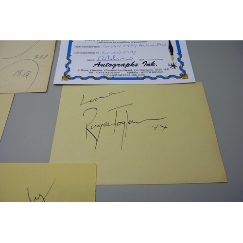 857 - Assorted autographs including Brian May