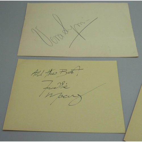 857 - Assorted autographs including Brian May