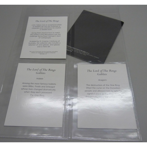 860 - Magic & Fantasy, original 2001 Lord of the Rings cards set by Royal Selangor with wrapper and bookle... 