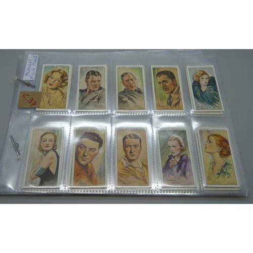 863 - Cigarette cards; Movie stars, three sets of Player's Film stars, 1st, 2nd and 3rd series, complete