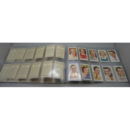 863 - Cigarette cards; Movie stars, three sets of Player's Film stars, 1st, 2nd and 3rd series, complete