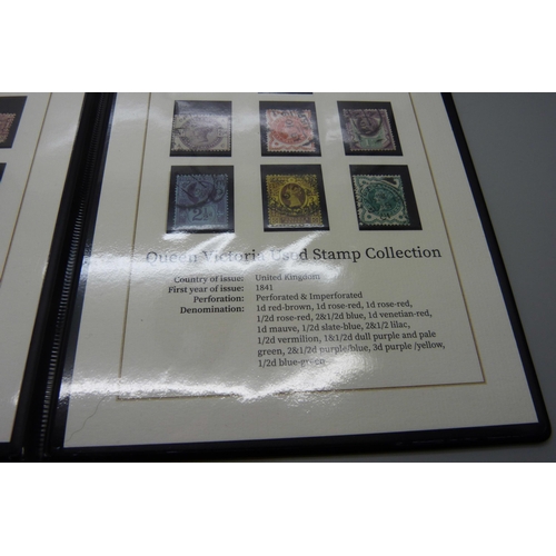 892 - Stamps; Queen Victoria used stamp collection and The UK 1887 Jubilee stamp set, with certificates