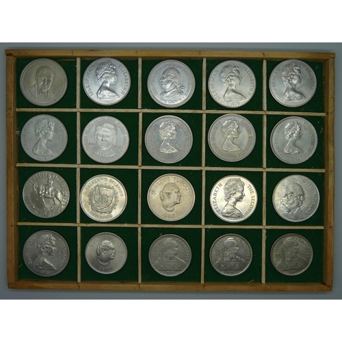 901 - A collection of uncirculated British Territories commemorative coins, (high grade), also three 1947 ... 