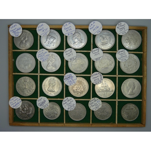 901 - A collection of uncirculated British Territories commemorative coins, (high grade), also three 1947 ... 