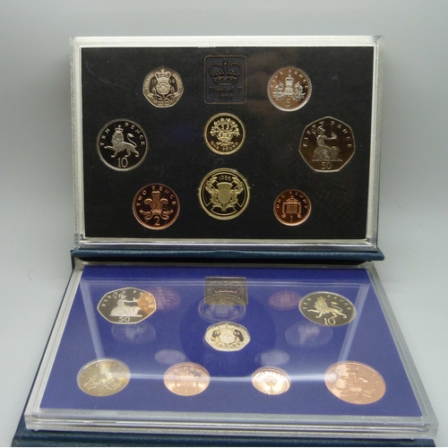 944 - The Royal Mint proof coin sets, 1980, 1981, 1982, 1983, 1984, 1986, 1987 and 1988