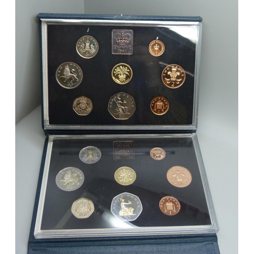 944 - The Royal Mint proof coin sets, 1980, 1981, 1982, 1983, 1984, 1986, 1987 and 1988