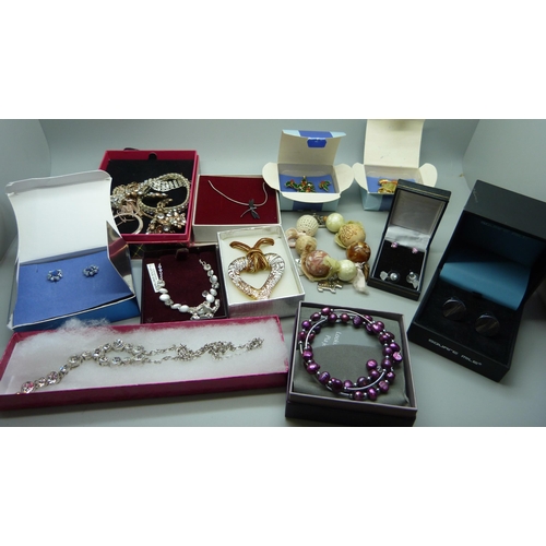 952 - Boxed costume jewellery including Radley bracelet