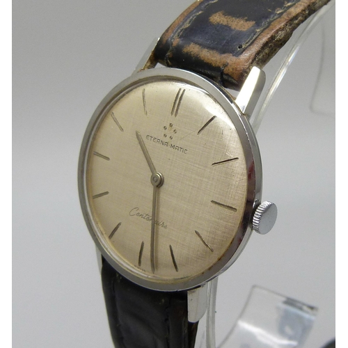 987 - An Eterna-matic Centenaire wristwatch, case numbered 4246988, 34mm case