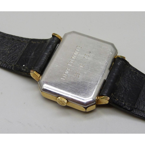 992 - An Omega DeVille 'Emerald' unisex wristwatch, back bears inscription dated 1973, 31mm case