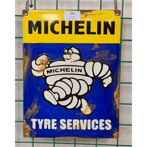 366 - A Michelin enamelled metal sign