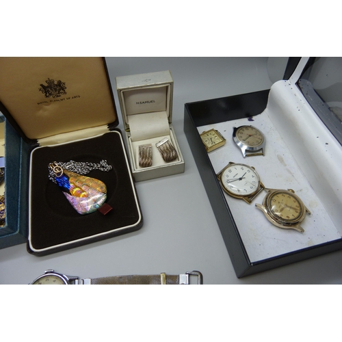 1108 - A quantity of costume jewellery and wristwatches