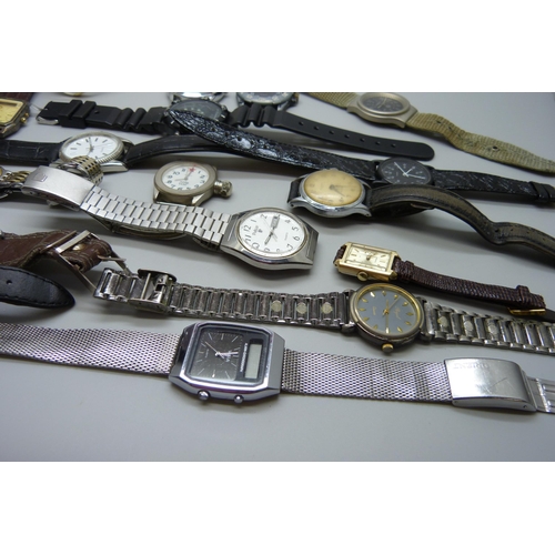 1109 - A collection of wristwatches including Timex, Seiko and Ingersoll