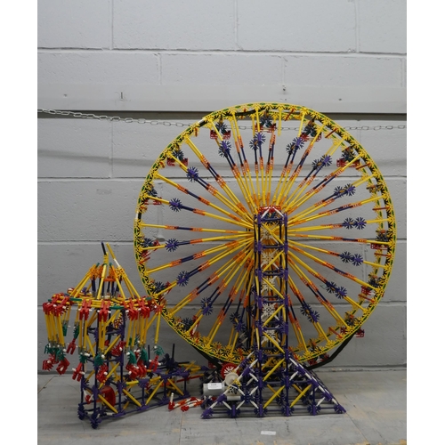 1136 - A collection of Lego and a K-nex ferris wheel and ride with motor, etc. **PLEASE NOTE THIS LOT IS NO... 