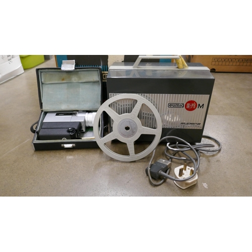 1161 - A Super 8 camera, projector and screen, all boxed **PLEASE NOTE THIS LOT IS NOT ELIGIBLE FOR IN-HOUS... 